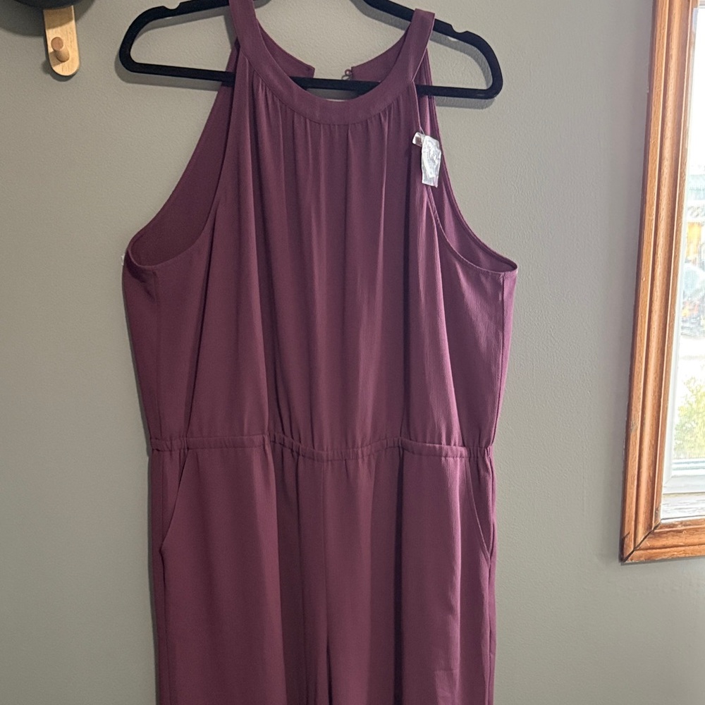 Reitmans Plum Sleeveless Jumpsuit